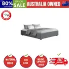 Bed Frame King Size Gas Lift Base Grey TOKI