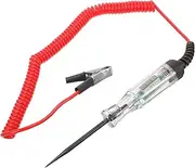 Car Battery Tester Electric Auto Circuit Tester Wire Tester Low Voltage Light Tester Electrical Tester with Spring Wire Tester for Circuit Test Heavy Duty Auto Circuit Tester Metal