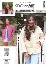 Know Me ME2057 Zip Front Jacket w Optional Hood, Patch Pockets Sz 4-12 UNCUT