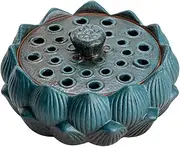LKLKO Flower Shape Garlic Keeper with Lid, Breathable Ceramic Garlic Holder with Ventilated Design, Garlic Jar for Garlic Cloves Long-Lasting Storage(Blue)