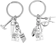 [Beavorty] 2pcs Creative Architect Keychain Pendant Decorative Keychains for Bags and Keys Unique Architecture Design Lightweight and Stylish Accessories