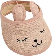 [VALICLUD] Outdoor Sun Hat Children Sun Visor Hat Seaside Sun Blocking Hat Stylish Wide Brim Sun Proof Hat Pink