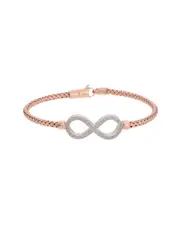 Meshmerise 18K Over Silver 0.25 ct. tw. Diamond Mesh Bangle Bracelet