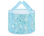 Portable Folding Wash Basin Lightweight and Durable Compact Collapsible Foldable Water Bucket Container-1-L