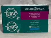 Tom's of Maine Natural Fluoride free toothpaste Peppermint 4.5 oz 2 Pack