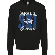 Apres Ski Queen Skiing Winter Sports Kids Sweatshirt Jumper