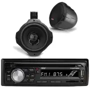 Pyle Bluetooth Marine Radio MP3/USB/SD CD AM/FM, 2x 6.5" Wake Board Speakers