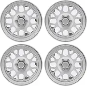 Rc Remote Control Car Wheel Hub,4pcs 2.2inch Aluminum Alloy Rc Car Wheel Hub Parts Accessory Compatible for 1/10 Rc Car(Silver)