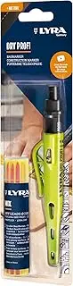Lyra L4498102, LYRA DRY PROFI Tieflochmarker, Baumarker, inkl. Spitzer und Clip + 12 Stk MIX-Minen für alle Oberflächen im Blister