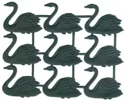 Scrap Diecut German Dresden Black Paper Swans Victorian Crafts