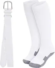 [Dxhycc] Baseball Socks and Belt Combo Set Adjustable Softball Baseball Socks and Belt Elastic Waist Belt for Youth Boys Girls