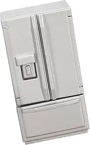 TOYANDONA Miniature Refrigerator Toy Mini Fridge for Doll House White Grey Vintage 1:12 Scale Miniature Furniture Model