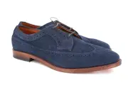 NEW W/ BOX | $395 ALLEN EDMONDS 9.5 D MCGREGOR NAVY SUEDE LONG WING TIP