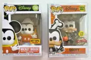 Funko Pop GID Skeleton Goofy 1221 & Candy Corn Mickey Mouse 1398 Halloween NIB