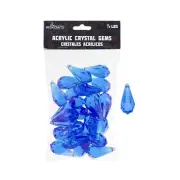 Mega Crafts - 1/2 Pound Acrylic Decorative Ice Rock Teardrops - Dark Blue