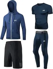 [MEETYOO] Men's Compression Shirt, Leggings, Sports Running Trousers, Functional Shirt, Men's Jacket, Compression Trousers, Functional Underwear for Running, Gym, Fitness