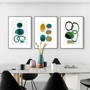 Abstract green dancing 3 sets Canvas
