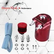 Oil Catch Can Reservoir Baffled Tank Breather Filter Universal Red Fits Subaru (for: Subaru)