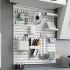 DIY Pegboard Accessories Hanging Shelf Storage Hooks Wall Organizer No Punching