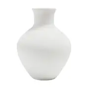 [James Lane] Corfu Vase White Concrete - 25cm Dia