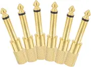 QUMIIRITY 6pcs Stereo Headphone Adapter to Audio Connector for Amplifier Mixer Guitar Design for Stable Transmission and Easy Use