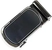 [Glamexx24] Belt Buckle Men's Belt Replacement Buckle Ratchet Automatic Belt Buckle Belt Accessories Suitable for Width 35 mm Belt, Black with thin check pattern, Einheitsgröße