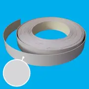 1m x 22mm Glossy Truffle White Pre-Glued Iron-On Melamine Worktop Edge Tape