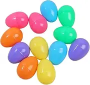 TWTCZOZ Colorful Fillable Eggs for Easter Basket Surprises and Classroom Activities, 12 Pieces