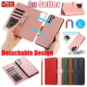 Flip Leather Cover Removable Wallet Case For Samsung S25 S24 S23 FE S22 S21 S20+