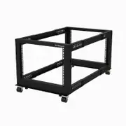 Startech 4POSTRACK8U 8U 19in Open Frame Server Rack Adj Depth