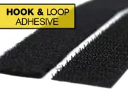 Self Adhesive HOOK and LOOP Fastener Closure Tape Sticky Back Black or White