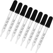 Healifty 20pcs Glass Dropper Pipette with Scale Line Straight Design for Accurate Liquid Measurement Laboratories and Experiments