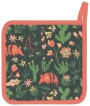 NOW DESIGNS POT HOLDERS 'ARMADILLOS' 2-PK COTTON FRONT/HEAT RESIST POLY BACK