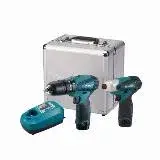 【MAKITA 牧田】10.8V充電式震動起子電鑽+衝擊起子機超值套裝組(DK1493)