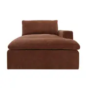 [James Lane] Cloud Deep Chaise Right Module Muse Rust