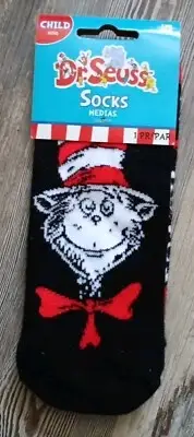 Dr. Seuss Socks Kids Cat In The Hat Ankle No Show Socks Book Day Crazy Sock Day