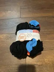 Wonder Nation No Show Socks Shoe Size 9-2.5 Medium 20 Pairs Boys NEW