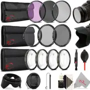 Accessories for Nikon 24-85mm f/3.5-4.5G 24mm f1.8G 58 f1.4G Lens w/ 72mm Thread