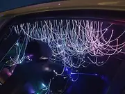 Starlight Headliner Kit Split 1200 Easiest Install Starlight Headliner 32W DIY Car Roof Home Theaters Party Rooms Ceiling Stars Twinkle Light Engine 0.03in*9.8ft RGBW Stars Fiber Optic Starlight kit