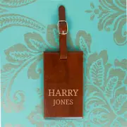 Personalised Name Brown Luggage Tag