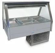 Roband Straight Glass Refrigerated Display Bar 6 pans - Piped and Foamed only (no motor) - Cold Bain Maries (RB-EFX23RD) - EFX23RD-RB