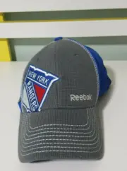 NEW YORK RANGERS HAT REEBOK GREY AND BLUE NEVER WORN! CENTRE ICE COLLECTION