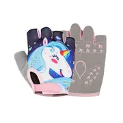 Children Cycling Gloves Kids Half Finger Bicycle Gloves Elastic Non-slip Child Kid Bike Outdoor Riding Gloves For 2-10 Year Old A M