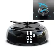 1pc Solar Power Spinning Car Air Freshener Lemon Scent Car Diffuser Ornament Kit