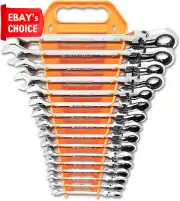 12-Point Flex Head Ratcheting Combination Metric Wrench Set 16-Piece 9902D