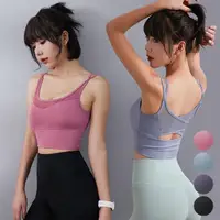 在飛比找momo購物網優惠-【SASAKI】高強度防震減壓無鋼圈瑜珈衣(4色可選 瑜珈內
