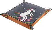 Vanity Dice Tray, Toilet Tank Storage Dice Tray, Resin Bathtub Dice Tray Bathroom Dice Tray, Funny Cute Unicorn Rading A Bike