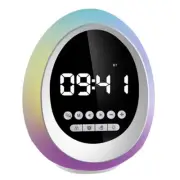 3X( RGB Atmosphere Light Bluetooth Speaker Clock Alarm Clock Gift Card2042