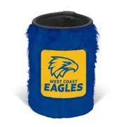 West Coast Eagles AFL Fluffy Furry Stubby Holder Can Cooler