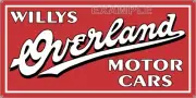 WILLYS OVERLAND MOTOR CARS DEALER SALES OLD SIGN REMAKE ALUMINUM SIZE OPTIONS